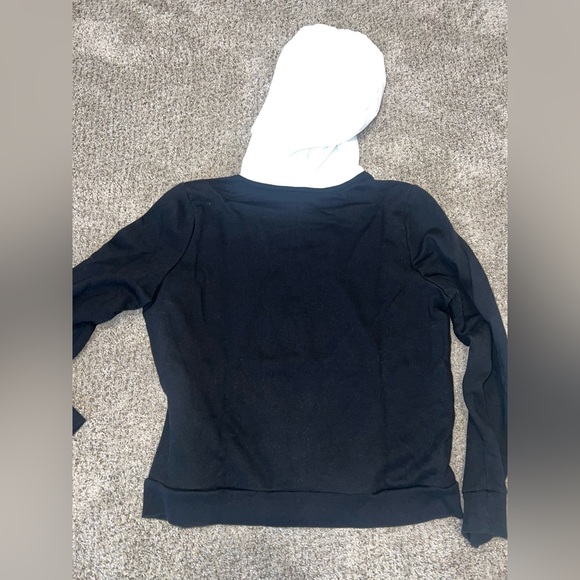 Black and White Colorblock PINK Hoodie - Picture 5 of 6